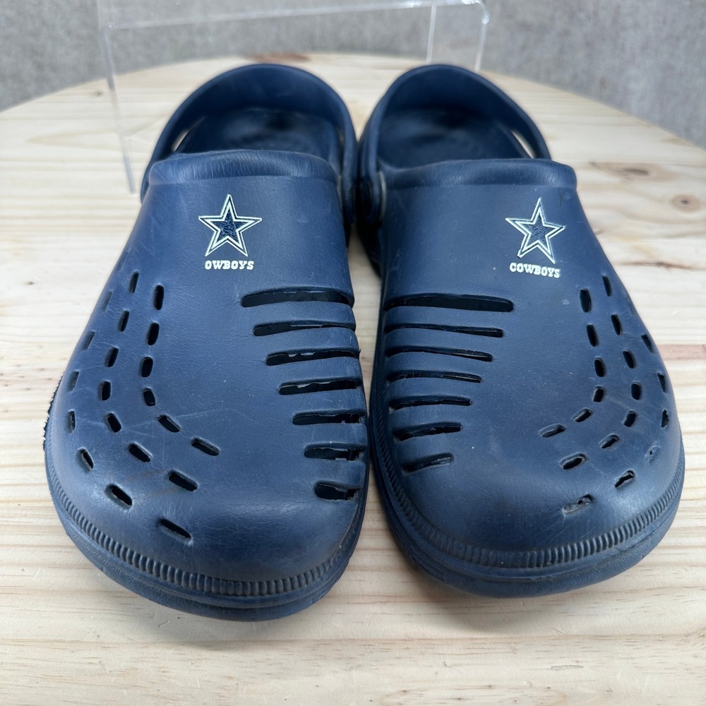 FOCO Clogs Mens XL 13-14 Blue Dallas Cowboys NFL Slip On Foam Sandals